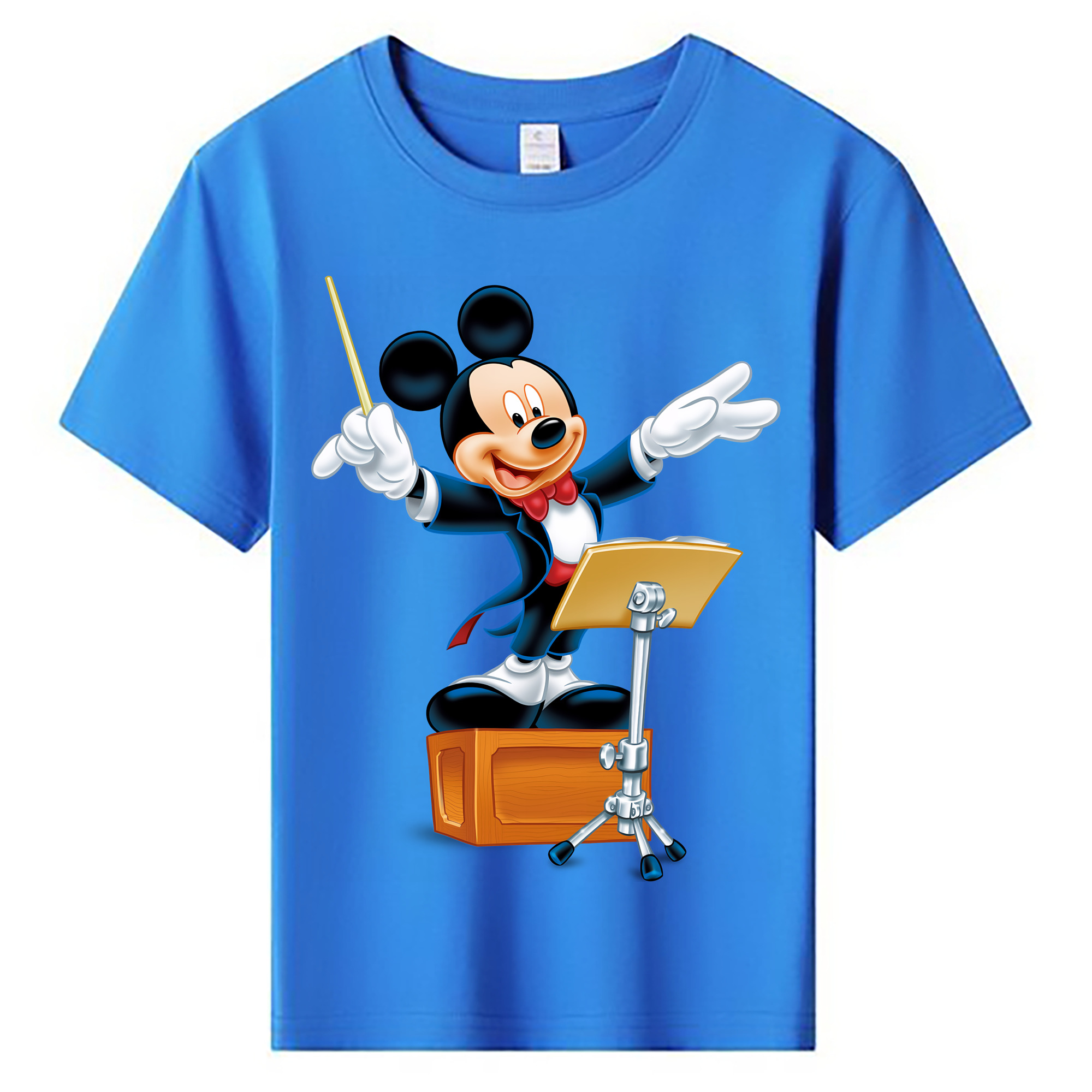 （画像用） ミッキーマウス Mickey Mouse 綿100％キッズTシャツ（フロントプリント）